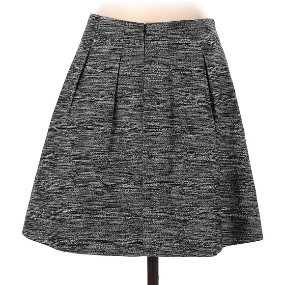 LOFT Black & Silver Tweed Skirt - Picture 1 of 3